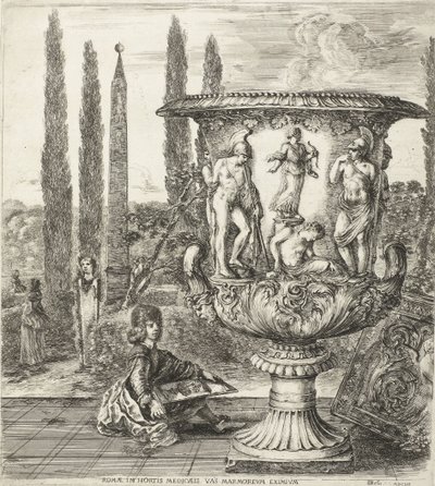 The Young Cosimo III de Medici drawing the Medici vase, 1656 by Stefano della Bella